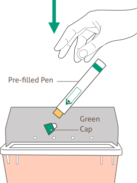 Disposal of the pre-filled pen illustration